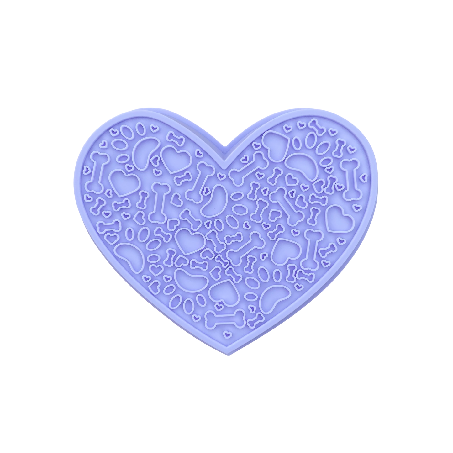 Heart Slow Feeder & Lick Mat - Purple