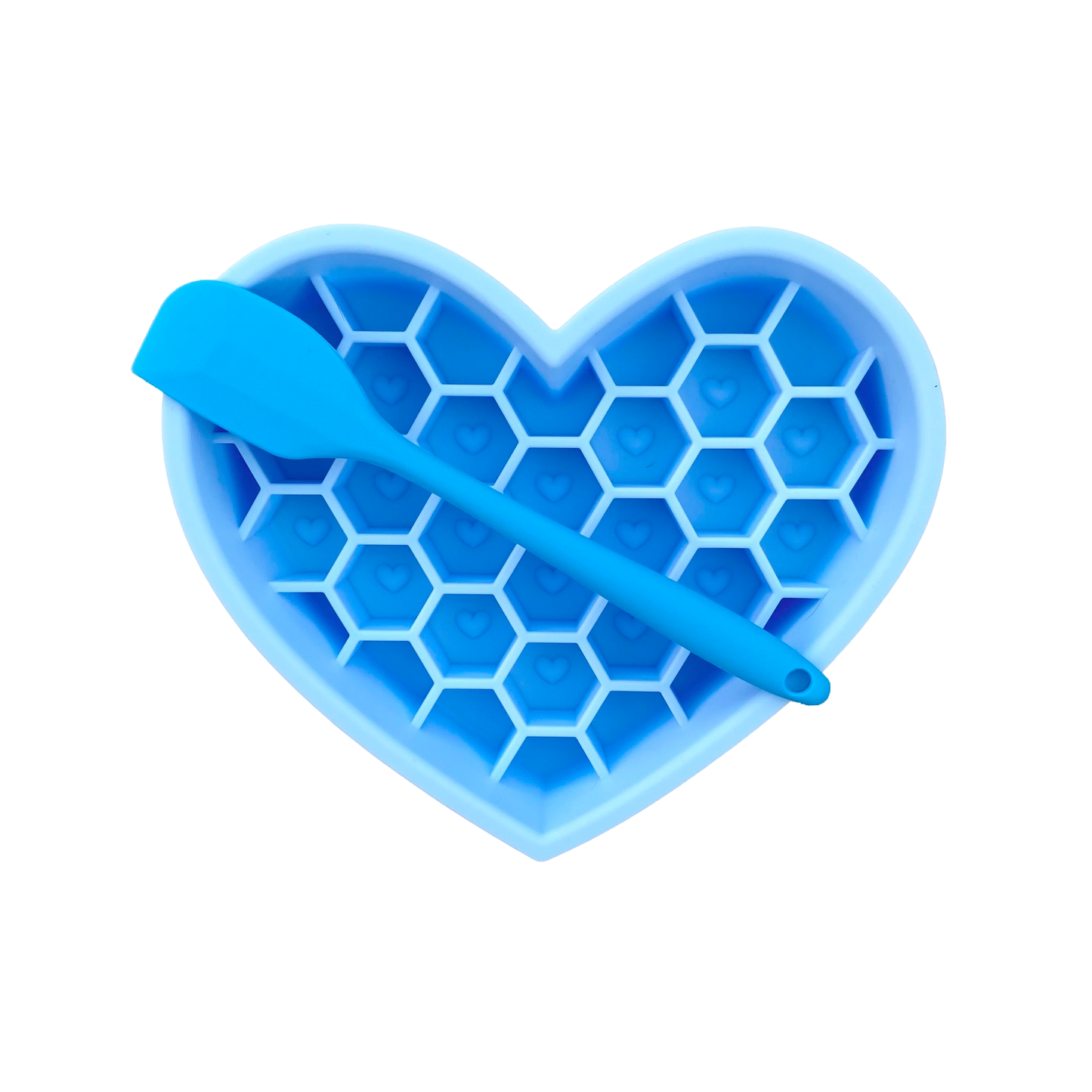 Heart Slow Feeder & Lick Mat - Blue