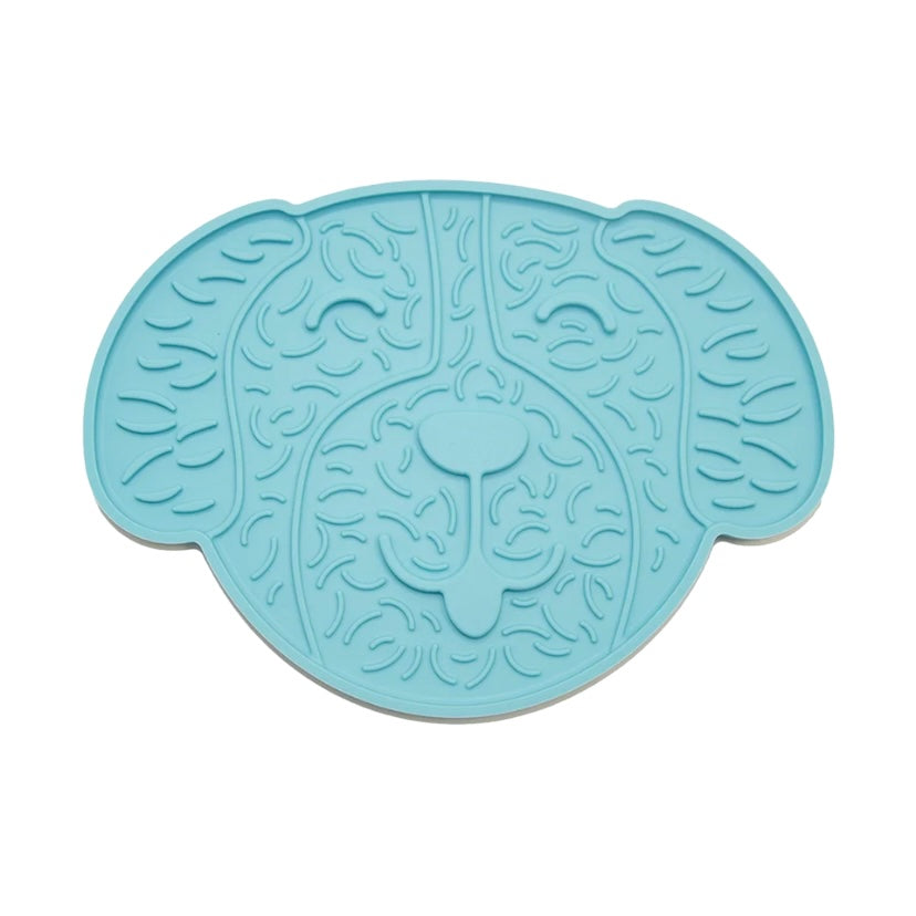 Dog Face Lick Mat - Blue