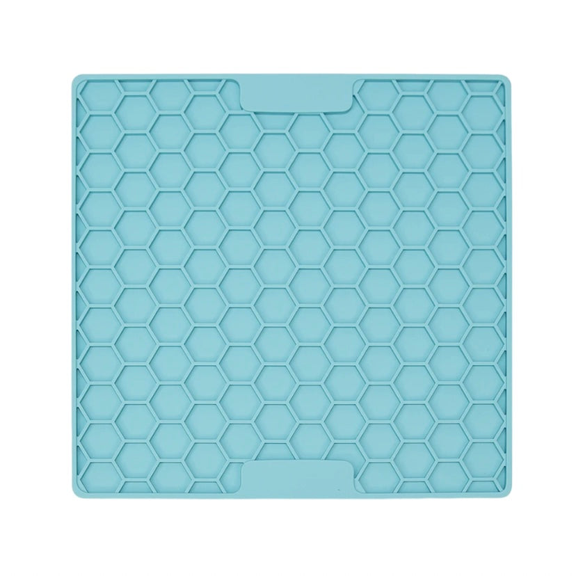 Honeycomb Lick Mat - Blue